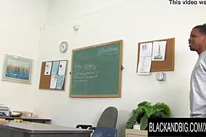 Black and big ass teacher gets railed by student
