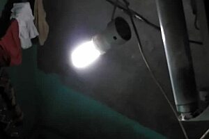 why is this young mom with big boobs showering alone?