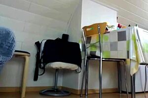 Naughty petite teen plays with dildo and squirts cum