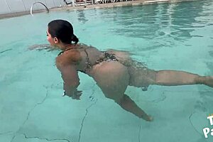 Watch me get fucked hard by a stranger in the coastal hotel pool!