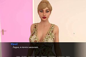 Шлюховая милф принимает ММФ собачью позу трах в похотливой сцене геймплея