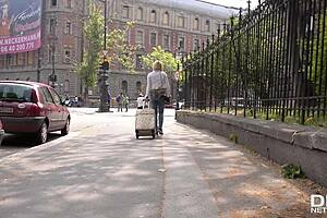 Blondie angel black opens legs for deep anal penetration