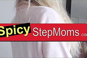 Spicy Stepmom In Pantyhose Enjoys Rough Encounter With Natural Tits