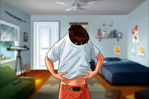 3D animated MILF stepmother gives a sensual massage with oil