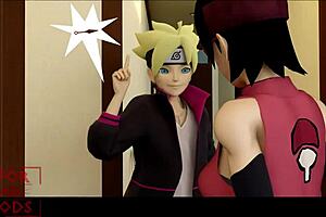 Hinata sleeps through intense anal action with monster cock