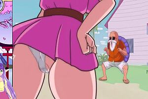 in dragon ball, bulma explores her balls with big cock and cunilingus scene