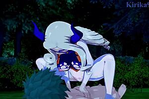 Yo, Tsuyu Asui, Mt Lady, and Izuku Midoriya go wild in intense hentai sex!