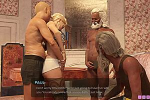 Эй, смотри, как эту похотливую девку трахают бомжи в 3D!