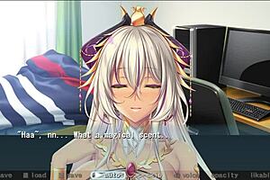 Big Tits Maid Gives Handjob in Bunny Outfit During Game