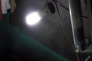 why is this young mom with big boobs showering alone?