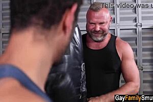 Gay Stepdad And Stepson Workout Session