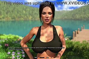 crazy step sister swims naked in forest and gets caught in 3d hentai