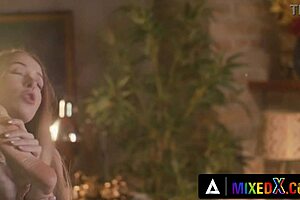 Lesbians enjoy rough sex and femdom in a group setting