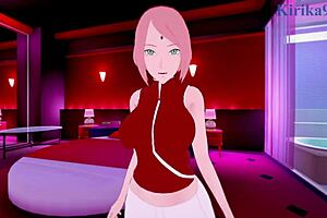 Hinata and Sakura's intense encounter in 3D hentai