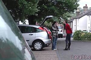 British MILF gives a shy teenage boy a deep blow job while finger fucking him