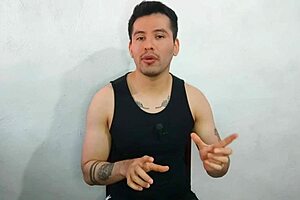 Young twink sucks huge cock of best friend's uncle and swallows cum