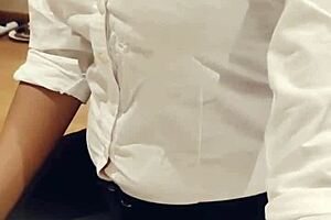 Curvy receptionist feels intense pleasure as guest fucks her passionately