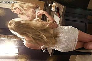 Hot Model In Heels And Lingerie Teases, Drops Dress, Gets Clothes Ripped For Nude Sex