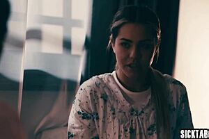 Alina Lopez and Kendra Spade tribbing in passionate lesbian sex.