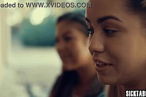 Alina Lopez and Kendra Spade tribbing in passionate lesbian sex.