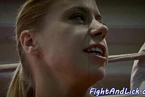 Lesbian beauties lick each other's pussies passionately!