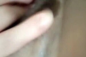 Homemade solo with vibrator, warning before cumming in personalized video