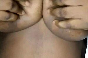 breast masturbation by chubby british babe in softcore solo