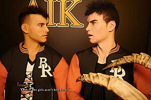 Chick route 58 throws dildos at jocks in Being a Dik