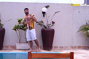 Fucking Brute Macho Man in Pool