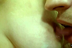 i lick her big wet nipples up close and cum