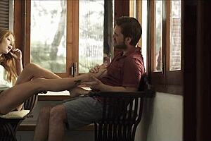 Redhead Michelle H gets sensual blowjob and sex!