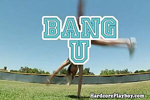 Flexible Blonde Cheerleader Babe Engages In Glamorous Fucking And Sucking Scenes With Intense Fingering