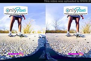 vr 3d foot girl shoeplay with nylons and heels