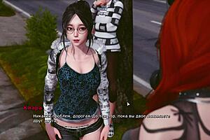 Beautiful Asian MILF in 3D cartoon, Bully is Lover