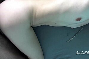 Submissive cute babe enjoys restraint in garage