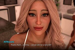 Blonde Milf Racheal's Fingering Fun Interrupted by Game and Masturbation