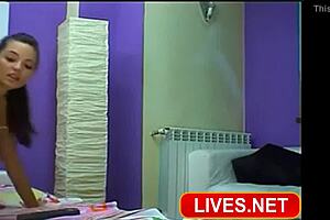 A hot webcam show with a sexy teen flaunting her charms