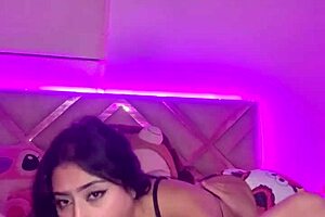 Asian cutie gets oiled up and takes it hard