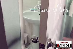 wanna join us banging this chick in public bathroom?