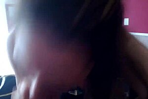 A hot brunette amateur wife gets to experience a big dick