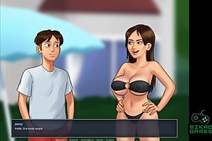 Jenny's pool party turns into a wild summer fuckfest