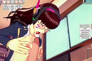 D.Va Parody Babe Riding Cowgirl in Room