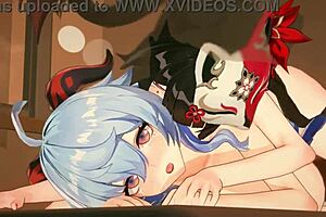 Ganyu And Huohuo In Motion With Damage Voice.