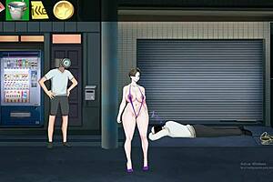 Anime outdoor adventure with MILF exhibitionist
