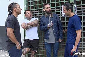 friends fuck milf in simple game part 1