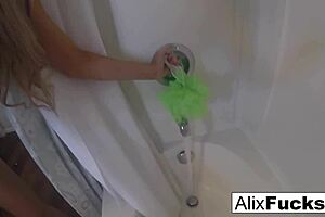 sexy showering with stunning alix lynx, what's next?