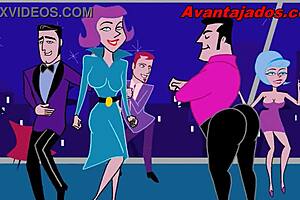 gay sex cartoon at the party