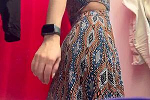 Hidden Camera Captures Mature Girl In Dressing Room With Big Tits And Nipples Exposed