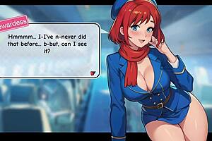 I’m so thrilled with Honeysun gameplay part 1, starting strong with a sexy redhead flight attendant!