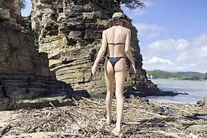 Wow, cleaning that natural beach at the pacific ocean feels so refreshing!